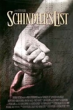 1993 Schindler's List movie poster